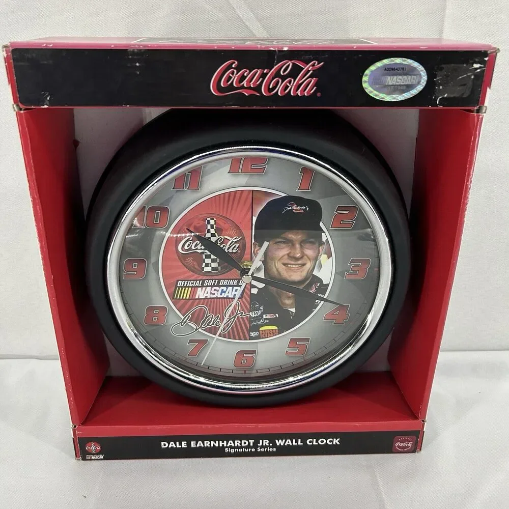 Dale Earnhardt Jr Coca Cola Wall Clock Signature Series NASCAR Coke Brand NEW